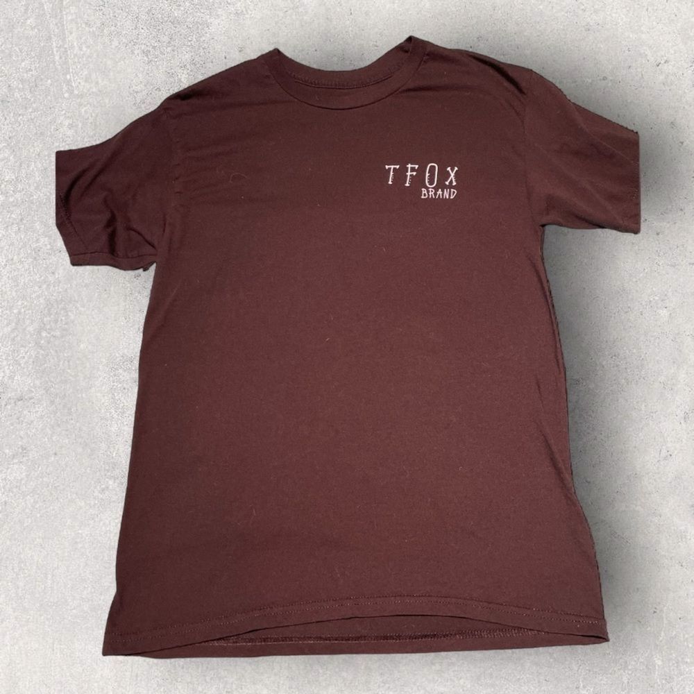 TFOX BRAND men’s black short sleeve Tshirt. Size M - Picture 2 of 3